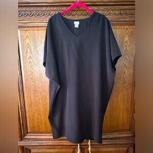 Chico's Black V Neck Short Sleeve  Shift Dress/ Tunic 2